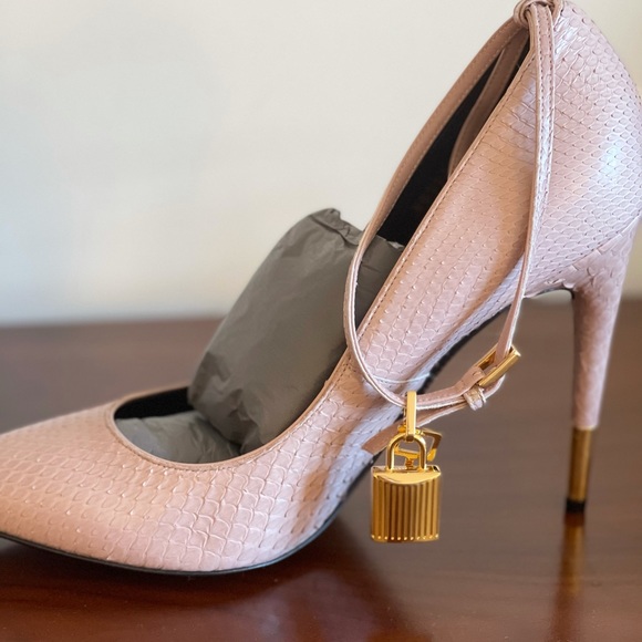 Tom Ford Python High Heel Pointed Toe Nude 39.5 - Picture 2 of 11